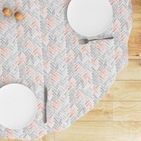 blush gray herringbone