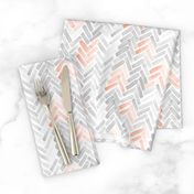 blush gray herringbone