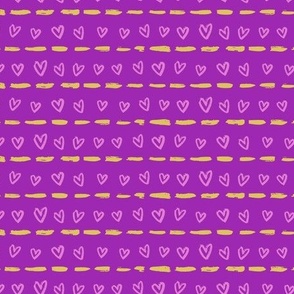 Love and Dashes on Purple, Large