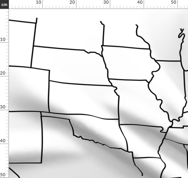 Blank United States Map - Spoonflower