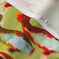 koi in pond fabric