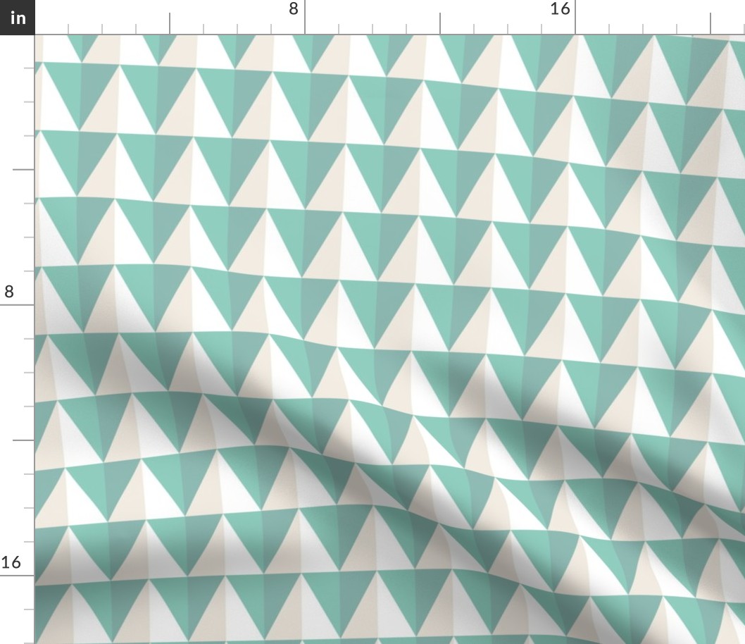 16-02aa Mint and cream triangles_Miss Chiff Designs