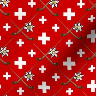 Flagge, Symbol, Schweiz, weißes Kreuz, Schweizer - Spoonflower