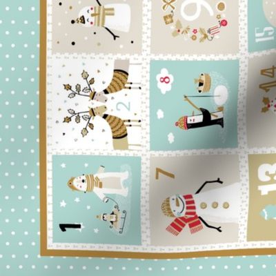 Elegant Advent Calendar Placemat 