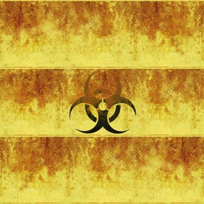 Rusted Barrel Stripe with Biohazard Symbol