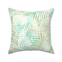 Batik Palms Olive White 200