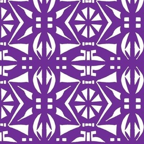 DECO PARTY PRINT Plum Purple and White