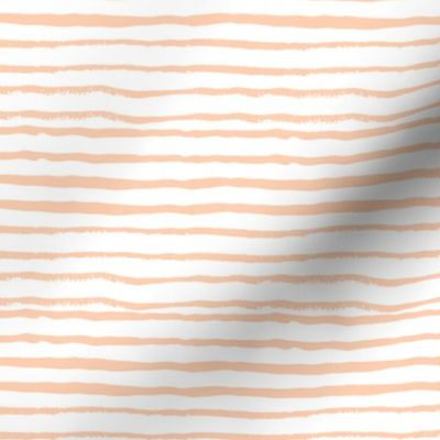 peach stripes hand-painted stripes fabric nursery fabric girls fabric collection painterly girls design