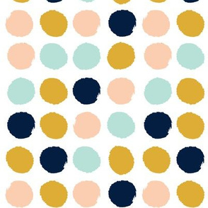 dots gold navy peach mint dots fabric dot fabric peach fabric