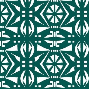 DECO PARTY PRINT Forest Green and White