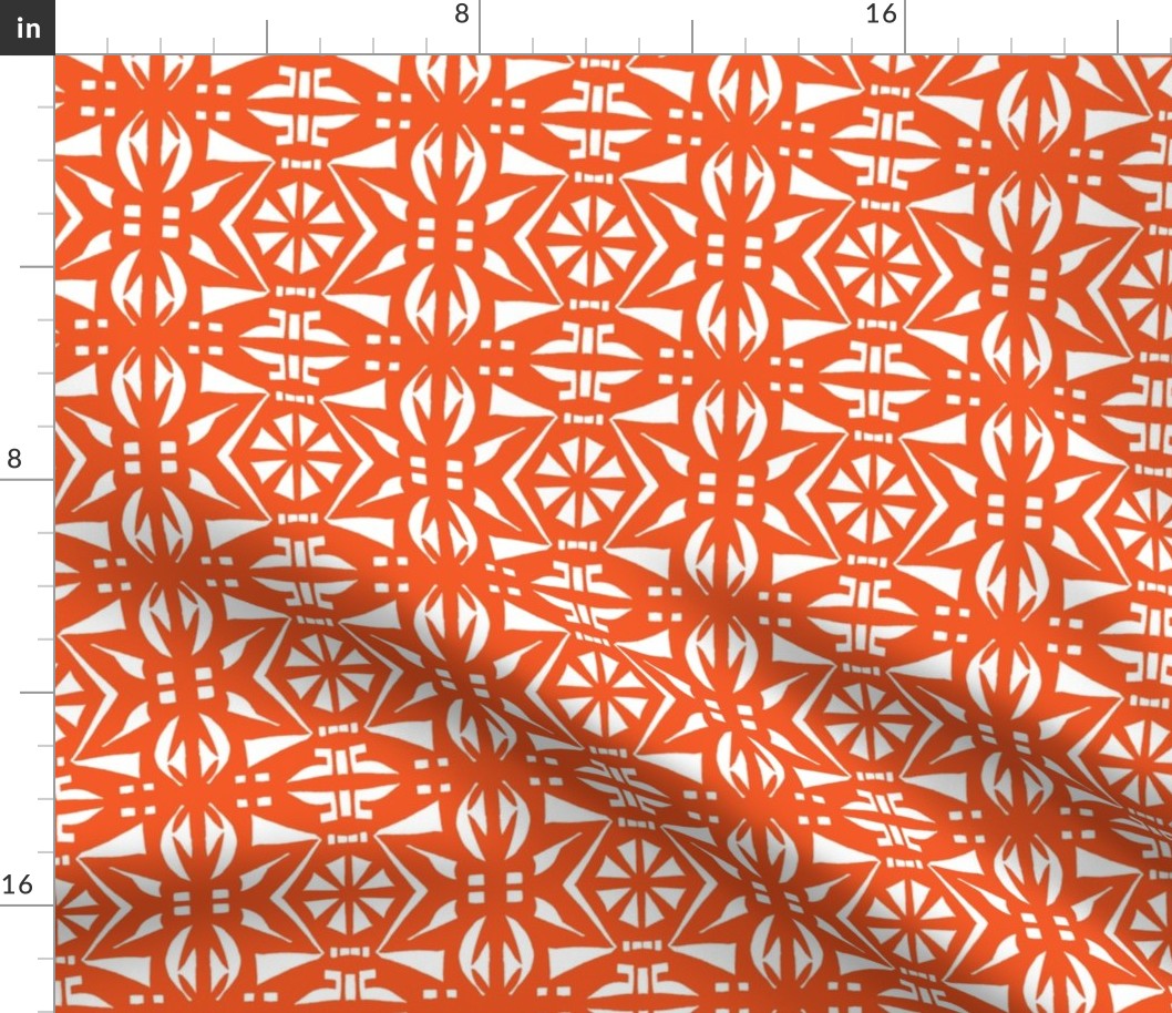 DECO PARTY PRINT Orange and White