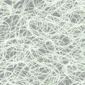 chalk scribbles - pale green on grey