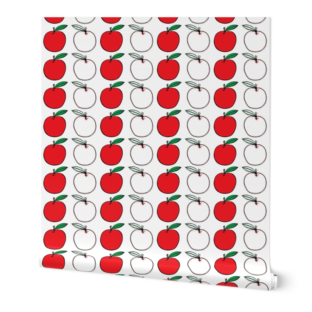 Apple Stripes - red and white 