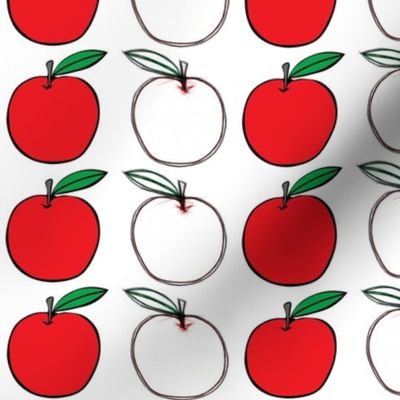 Apple Stripes - red and white 