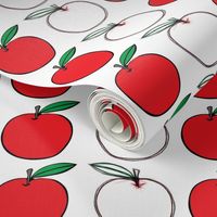 Apple Stripes - red and white 