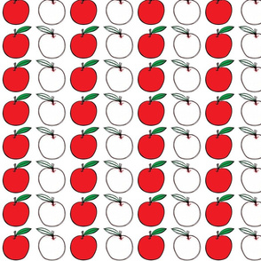 Apple Stripes - red and white 