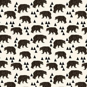 geo bear // mini geometric bear kids bear nursery bear print andrea lauren fabrics andrea lauren fabric andrea lauren design
