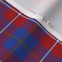 Galloway red tartan, 3", white line