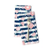 florals navy stripe girls baby girl fabric cute baby fabric baby nursery girls fabric