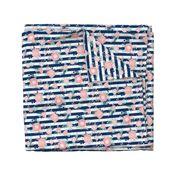 florals navy stripe girls baby girl fabric cute baby fabric baby nursery girls fabric