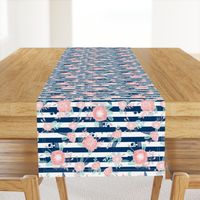 florals navy stripe girls baby girl fabric cute baby fabric baby nursery girls fabric