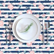 florals navy stripe girls baby girl fabric cute baby fabric baby nursery girls fabric