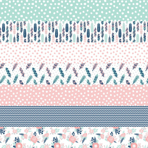 stripes cheater quilt feather quilt girls fabric cute girls navy blue fabrics cheater quilt