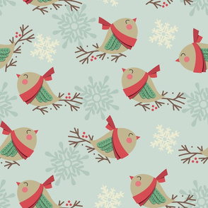 Vintage Bird Snowflake