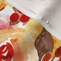 watercolor floral layered