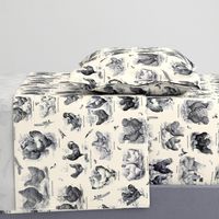 Poultry Envy Cream Black Toile 