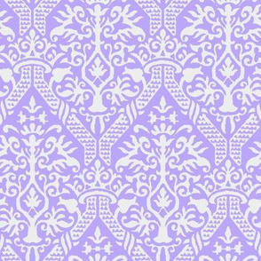 crowning damask stencil violet