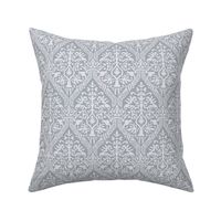 crowning damask stencil gray