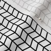 black + white herringbone reversed