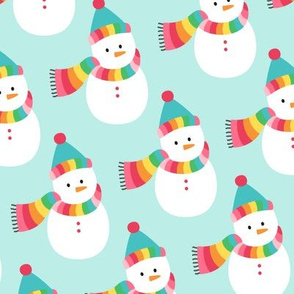 snowmen / snowpeople LG :: colorful christmas