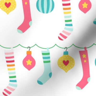 stockings LG :: colorful christmas