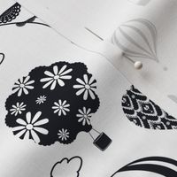 Doily Balloons (Black and White)