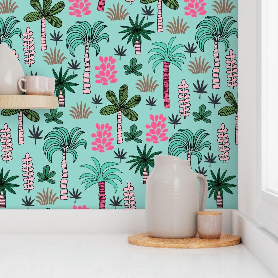 palms fabric // palm tree palms palm tree fabric tropical fabric tropical design tropical fabrics plants fabric andrea lauren