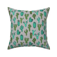 cactus // cactus fabric cacti grey and green fabrics cacti flowers cactus designs fabric flowers fabric design andrea lauren fabric