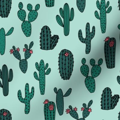 cactus // cacti succulents plants kids cute cactus tropical fabric