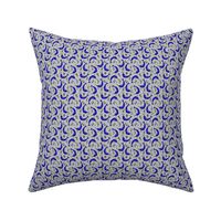 narwhals // cobalt blue and white grey narwhal fabric 