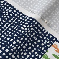 boys cheater quilt // green moss green orange navy cactus arrows horse western kids 