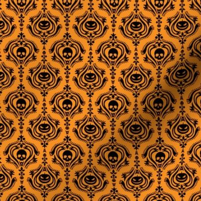 Halloween Damask Orange