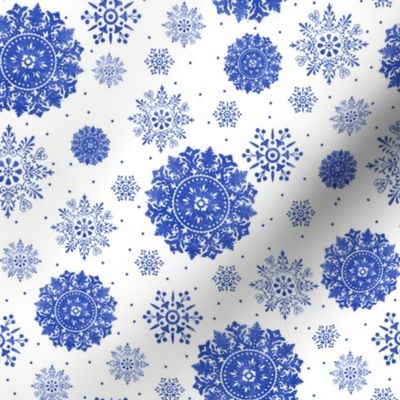 Snowflakes in watercolor