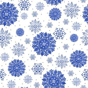 Snowflakes in watercolor