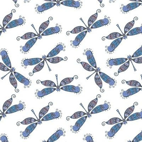 boho butterflies - blue
