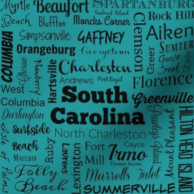 Cities of South Carolina, teal