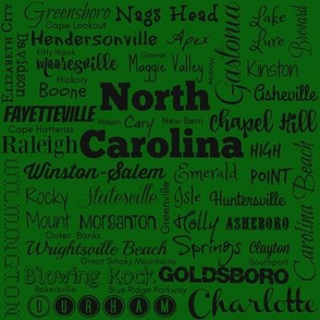 Cities of North Carolina, green