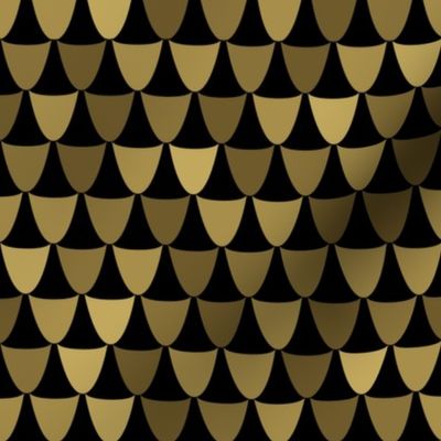 gold art deco geometric scales