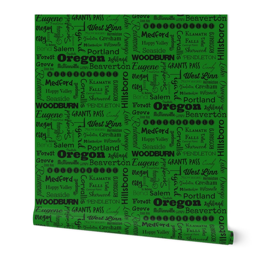 Cities of Oregon, green