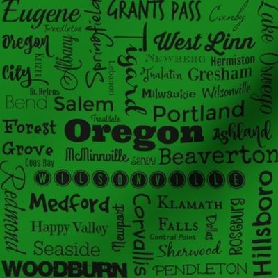 Cities of Oregon, green